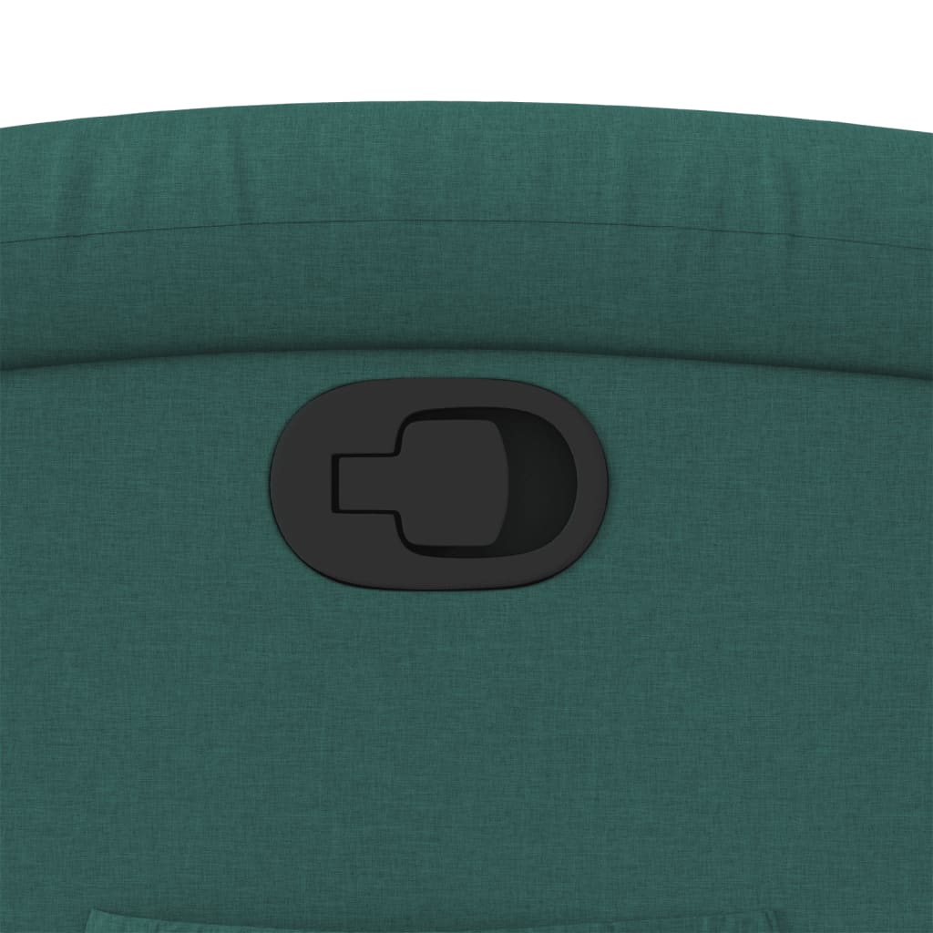 Poltrona Reclinabile in Tessuto Verde Scuro - homemem39