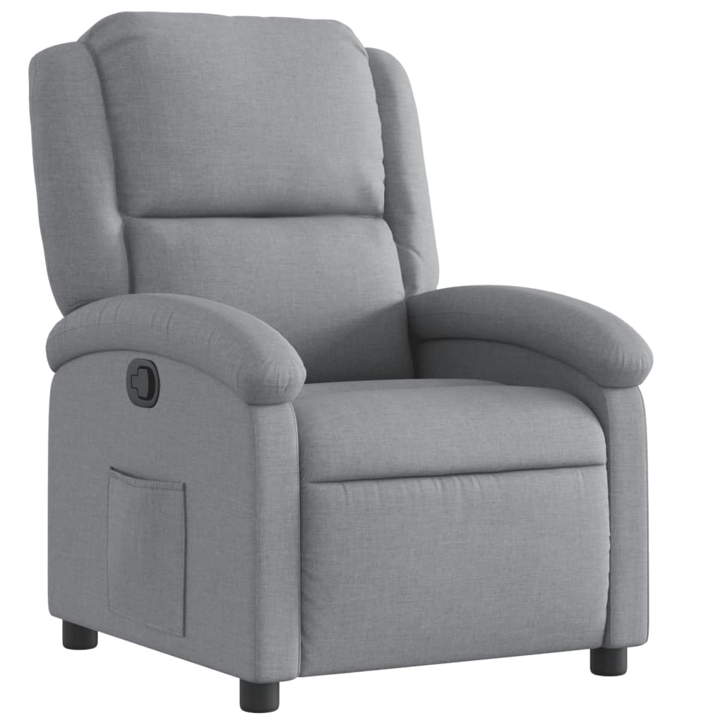 Poltrona Reclinabile in Tessuto Grigio Chiaro | homemem39