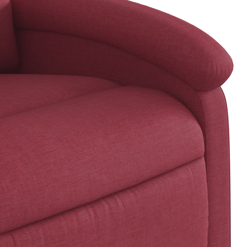 Poltrona Reclinabile in Tessuto Rosso Vino | homemem39