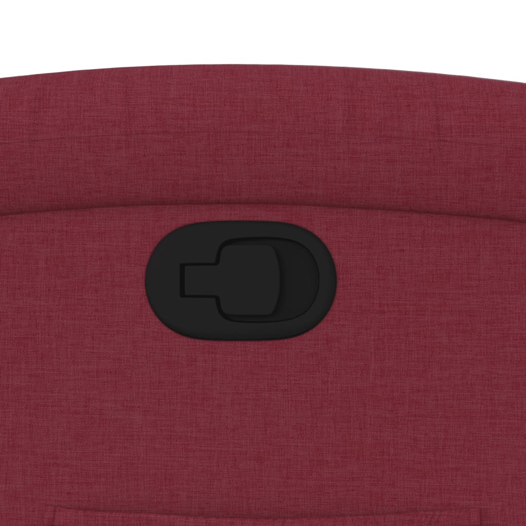 Poltrona Reclinabile in Tessuto Rosso Vino - homemem39
