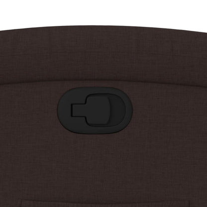 Poltrona Reclinabile Marrone Scuro in Tessuto - homemem39