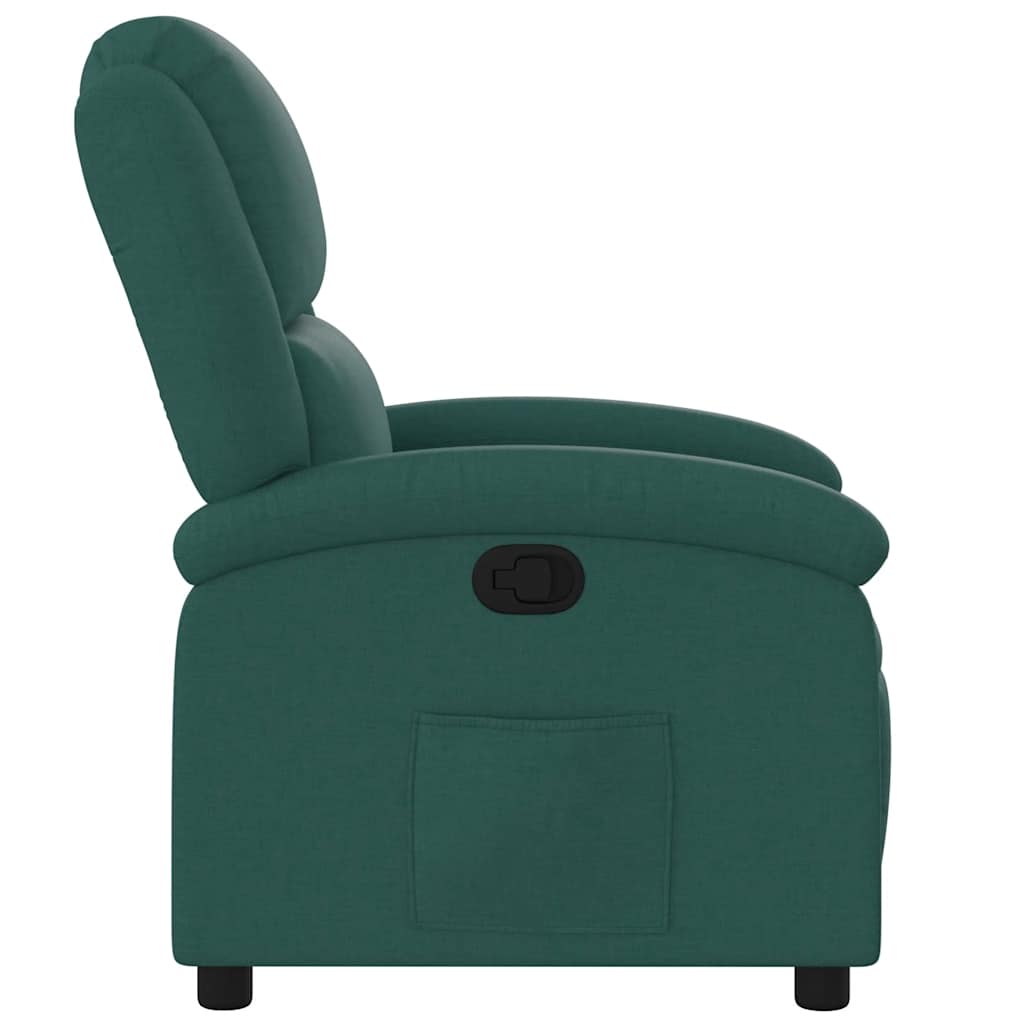 Poltrona Reclinabile in Tessuto Verde Scuro | homemem39