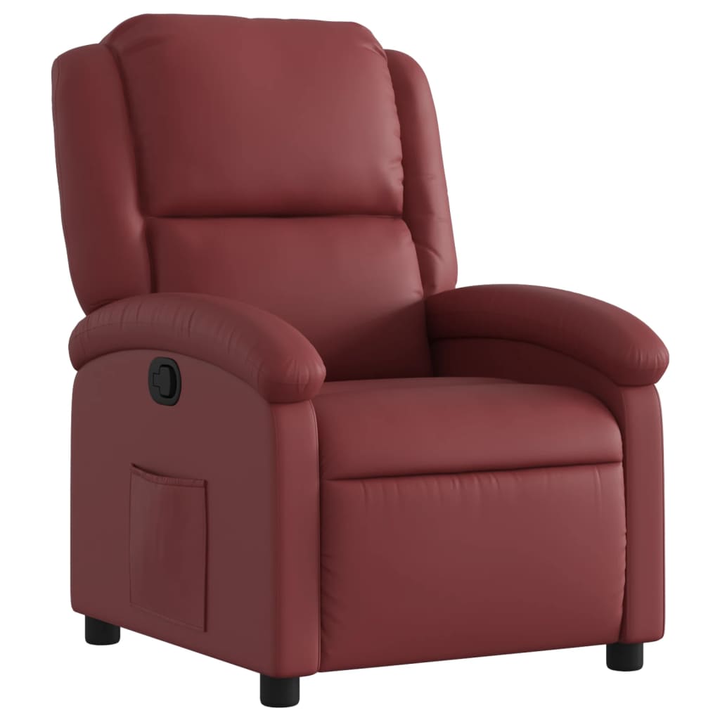 Poltrona Reclinabile in Rosso Vino
