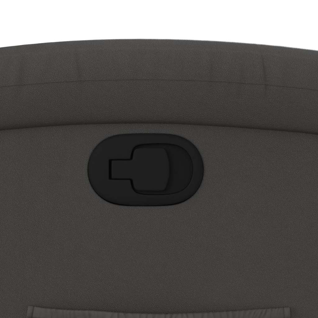 Poltrona Reclinabile Grigia in Vera Pelle - homemem39