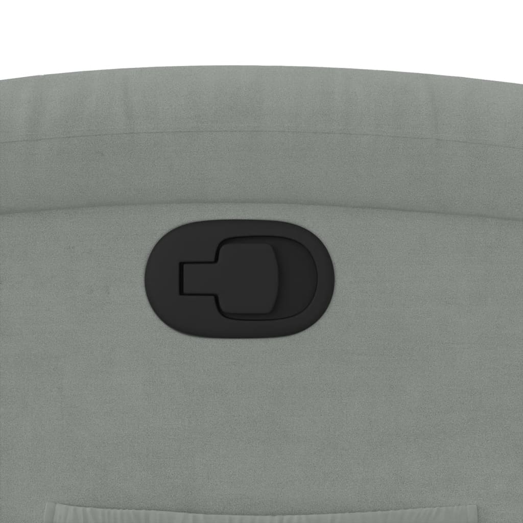 Poltrona Reclinabile Grigio Chiaro in Velluto - homemem39