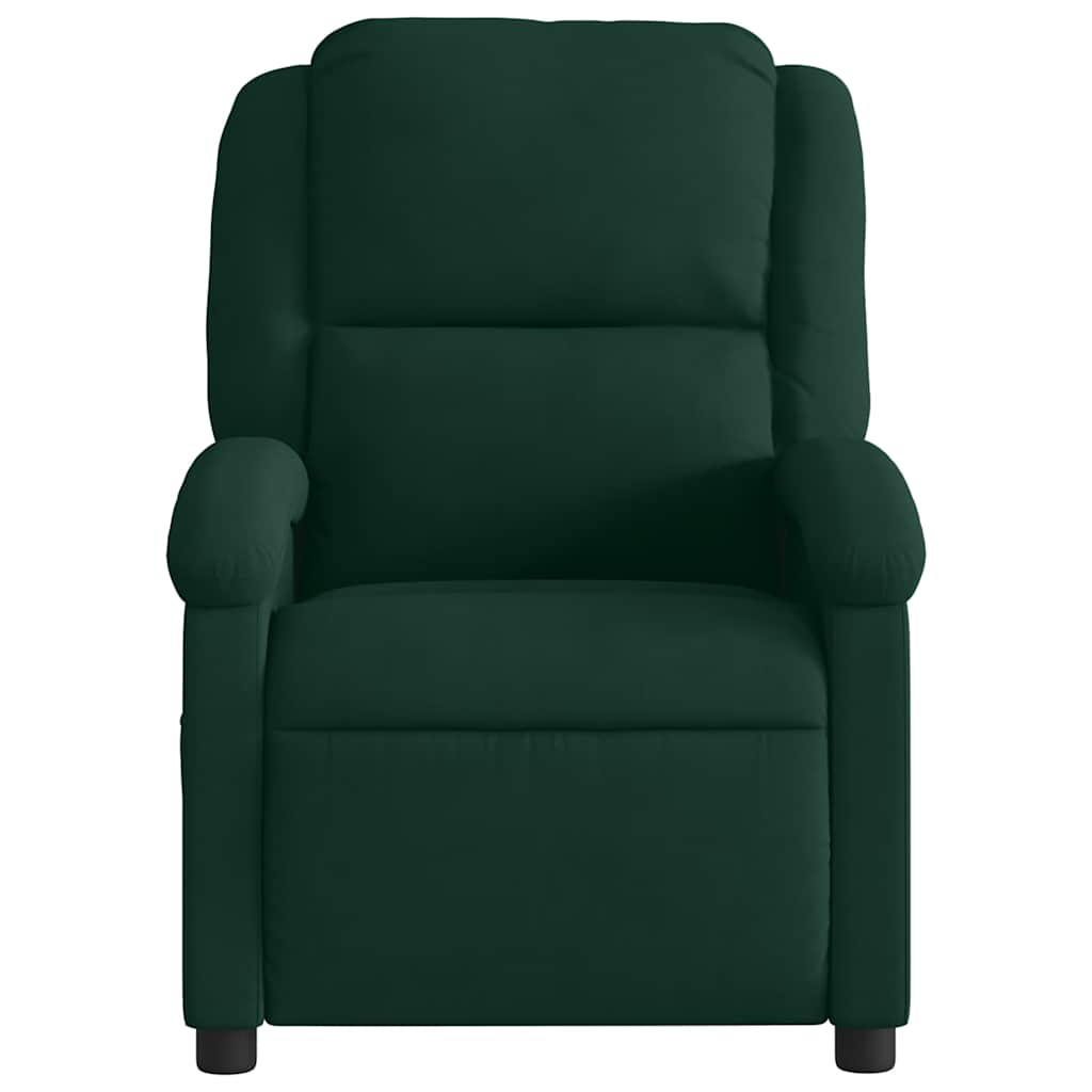 Poltrona Reclinabile Verde Scuro in Velluto | homemem39