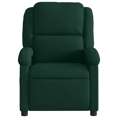 Poltrona Reclinabile Verde Scuro in Velluto | homemem39