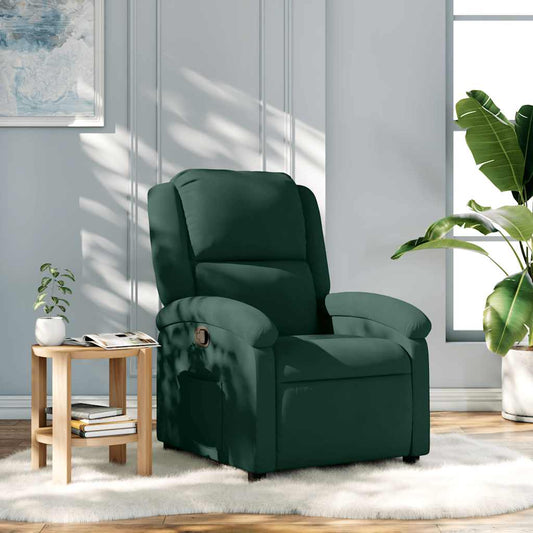 Poltrona Reclinabile Verde Scuro in Velluto | homemem39