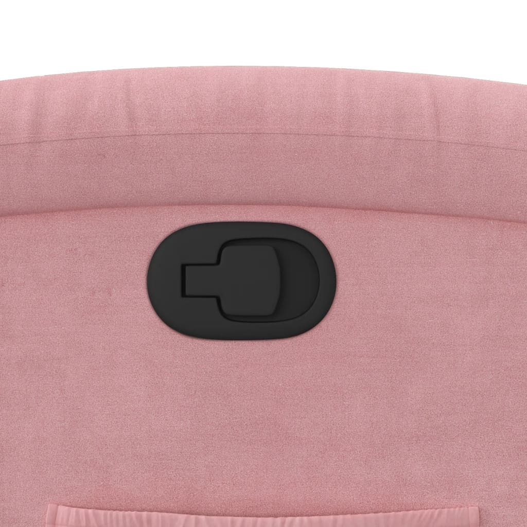 Poltrona Reclinabile Rosa in Velluto