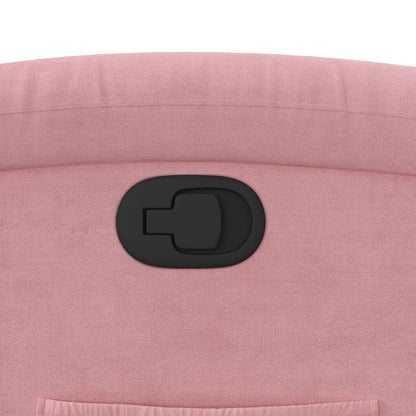 Poltrona Reclinabile Rosa in Velluto