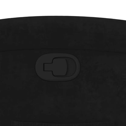 Poltrona Reclinabile Nera in Velluto - homemem39