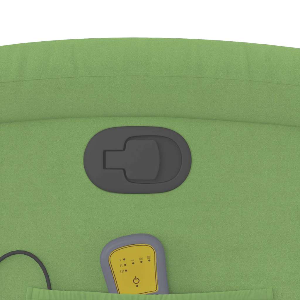 Poltrona Massaggiante Reclinabile Verde Chiaro in Velluto