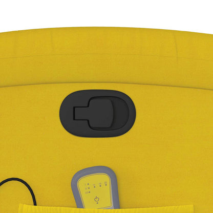 Poltrona Massaggiante Reclinabile Gialla in Velluto - homemem39