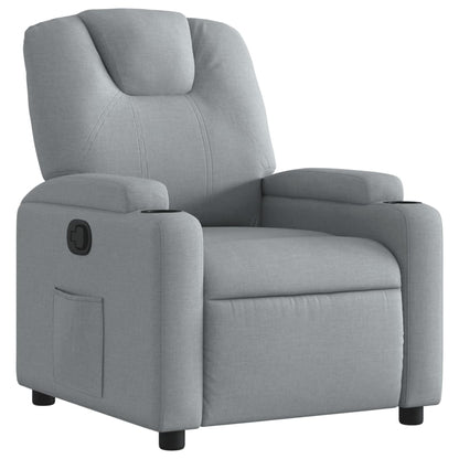 Poltrona Reclinabile in Tessuto Grigio Chiaro | homemem39