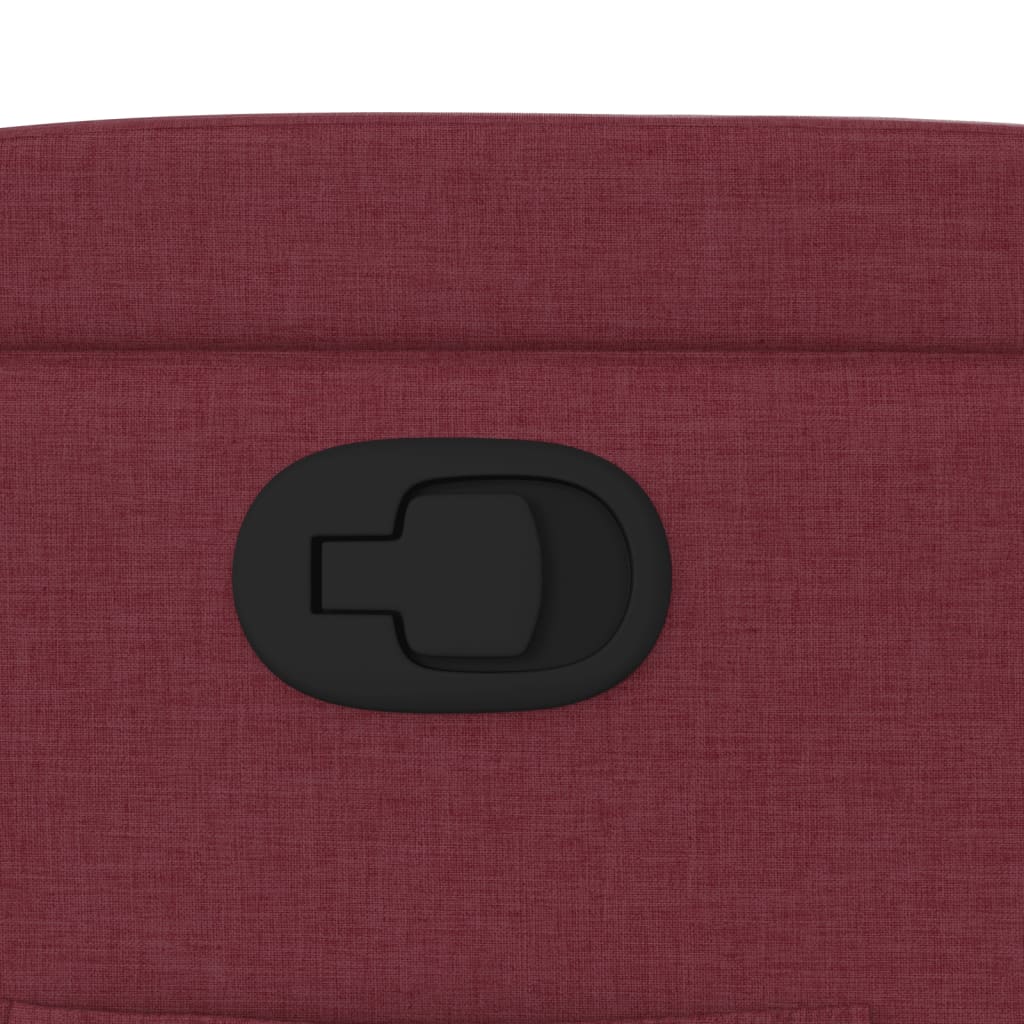 Poltrona Reclinabile in Tessuto Rosso Vino - homemem39