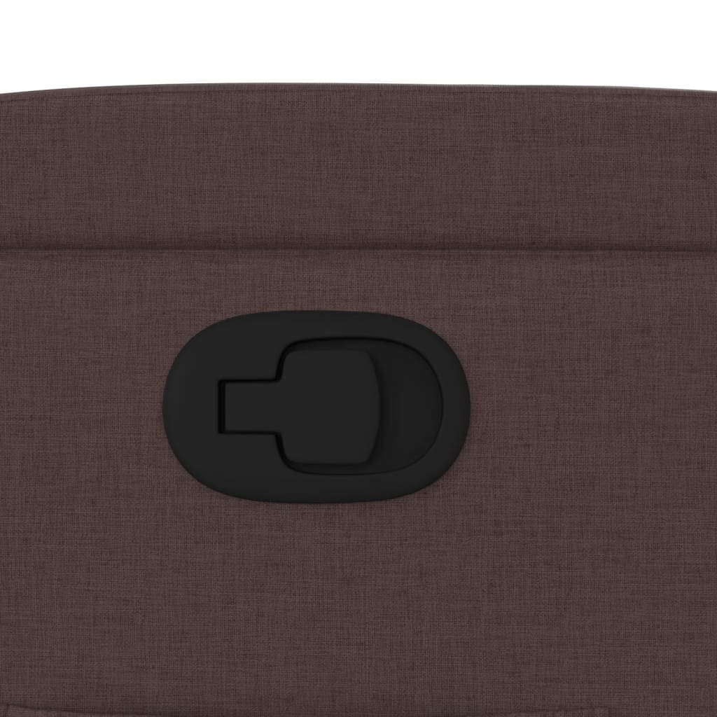 Poltrona Reclinabile Marrone Scuro in Tessuto - homemem39