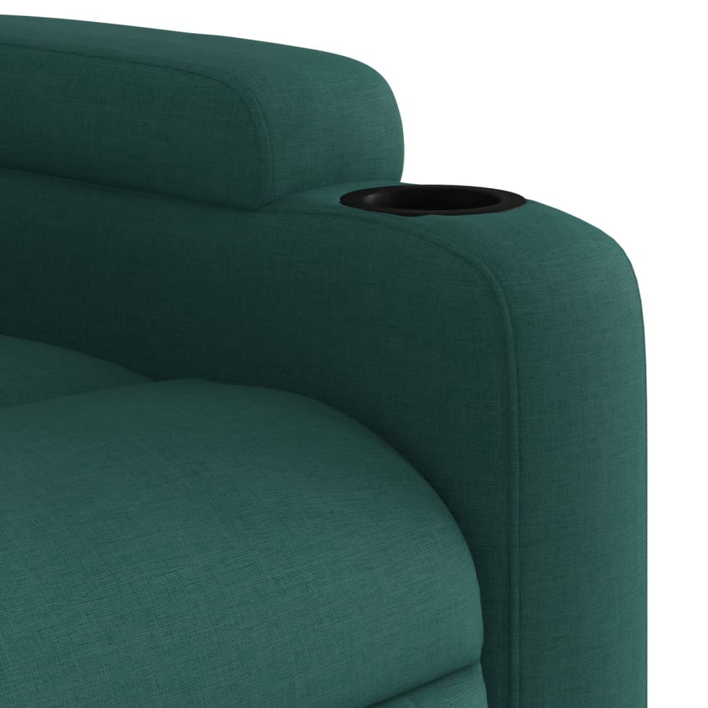 Poltrona Reclinabile in Tessuto Verde Scuro | homemem39