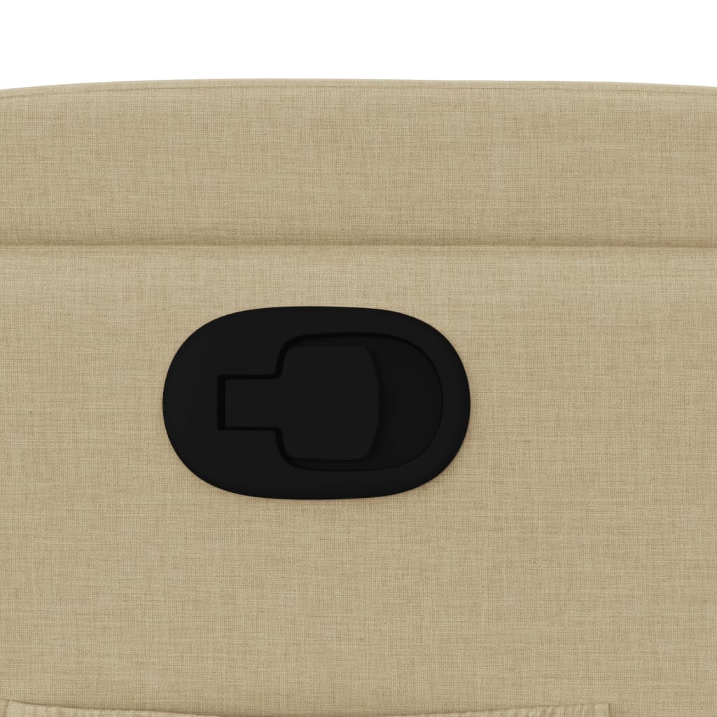 Poltrona Reclinabile in Tessuto Crema - homemem39