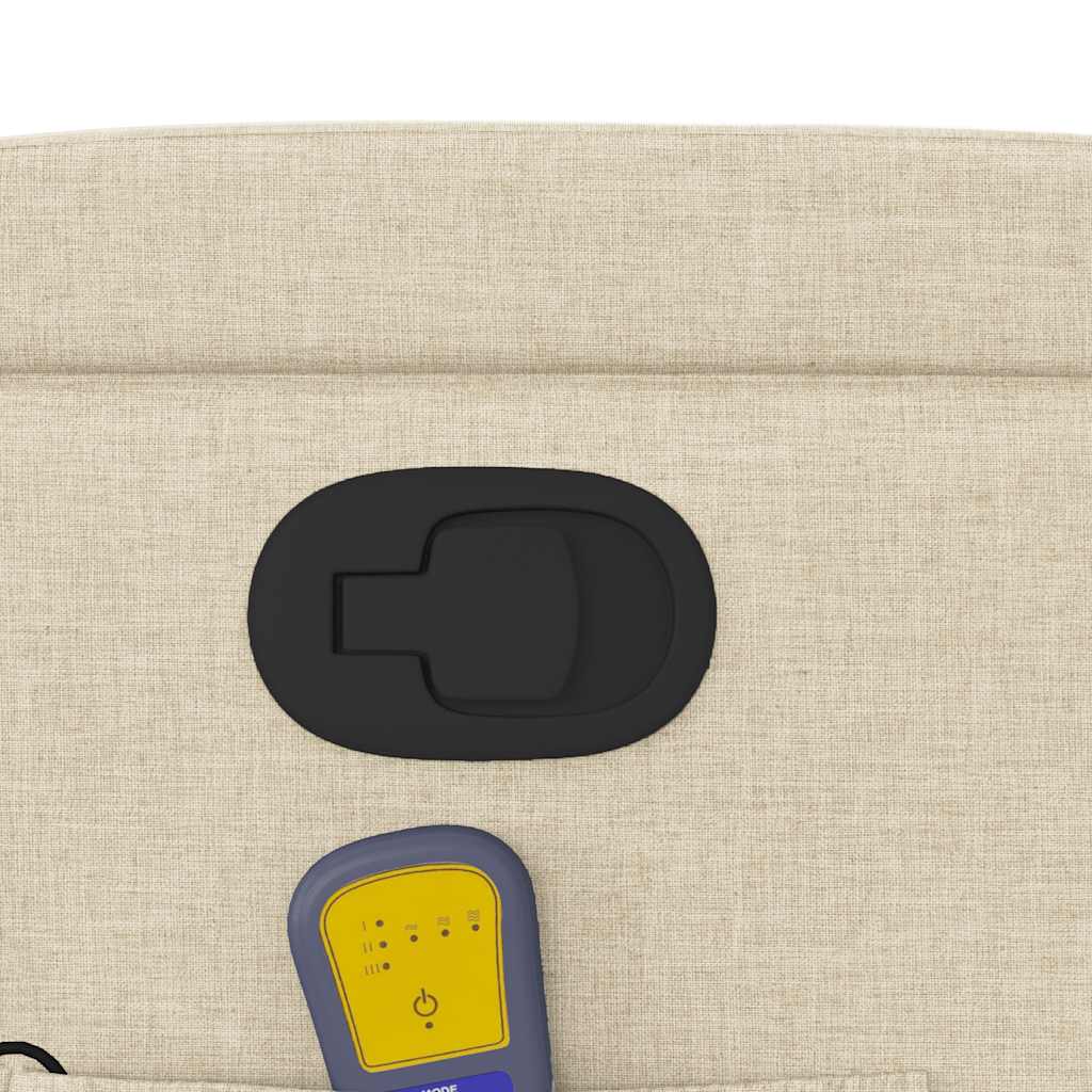 Poltrona Massaggiante Reclinabile Crema in Tessuto - homemem39