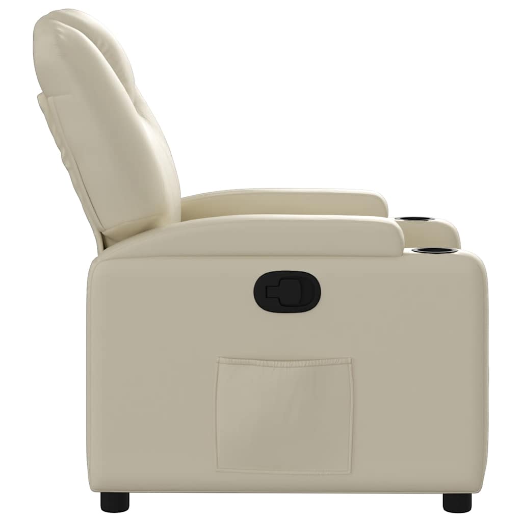Poltrona Reclinabile Crema in Similpelle | homemem39