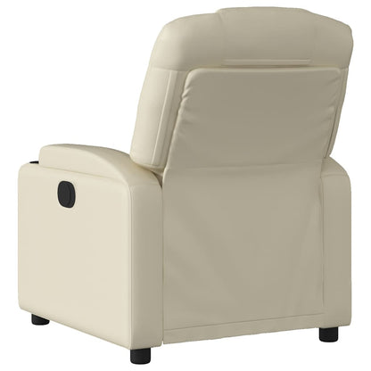 Poltrona Reclinabile Crema in Similpelle | homemem39