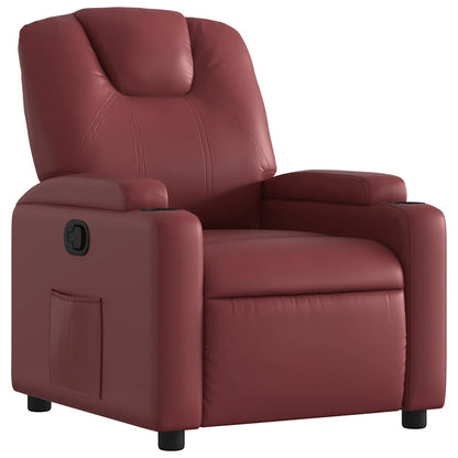 Poltrona Reclinabile in Rosso Vino