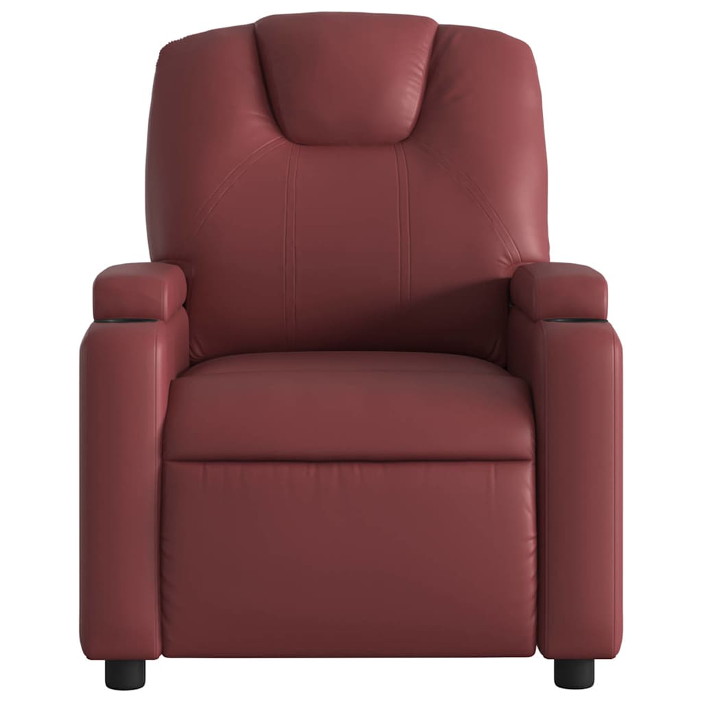 Poltrona Reclinabile in Rosso Vino