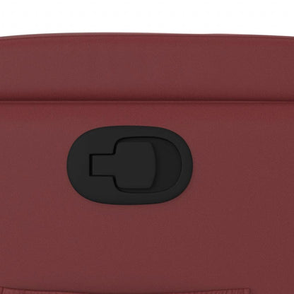 Poltrona Reclinabile Rosso Vino in Similpelle - homemem39
