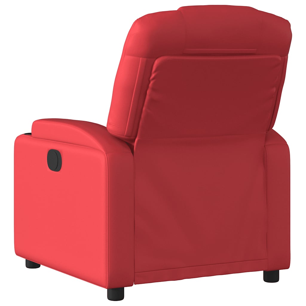 Poltrona Reclinabile Rossa in Similpelle | homemem39