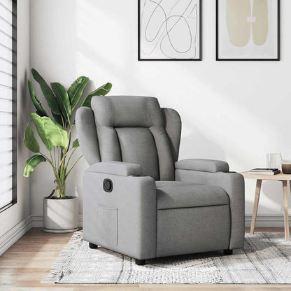 Poltrona Reclinabile in Tessuto Grigio Chiaro | homemem39