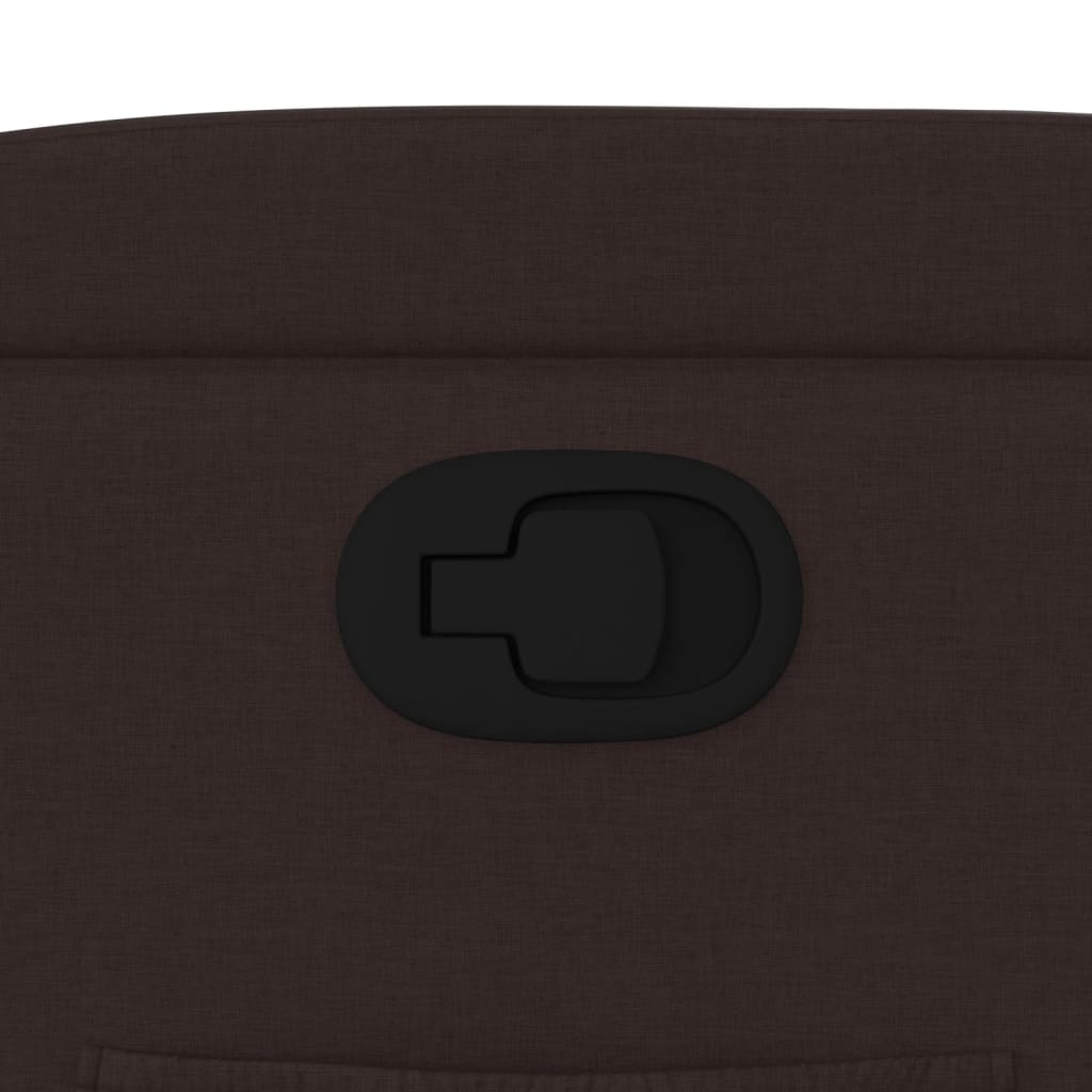 Poltrona Reclinabile Marrone Scuro in Tessuto - homemem39