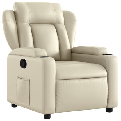 Poltrona Reclinabile Crema in Similpelle | homemem39