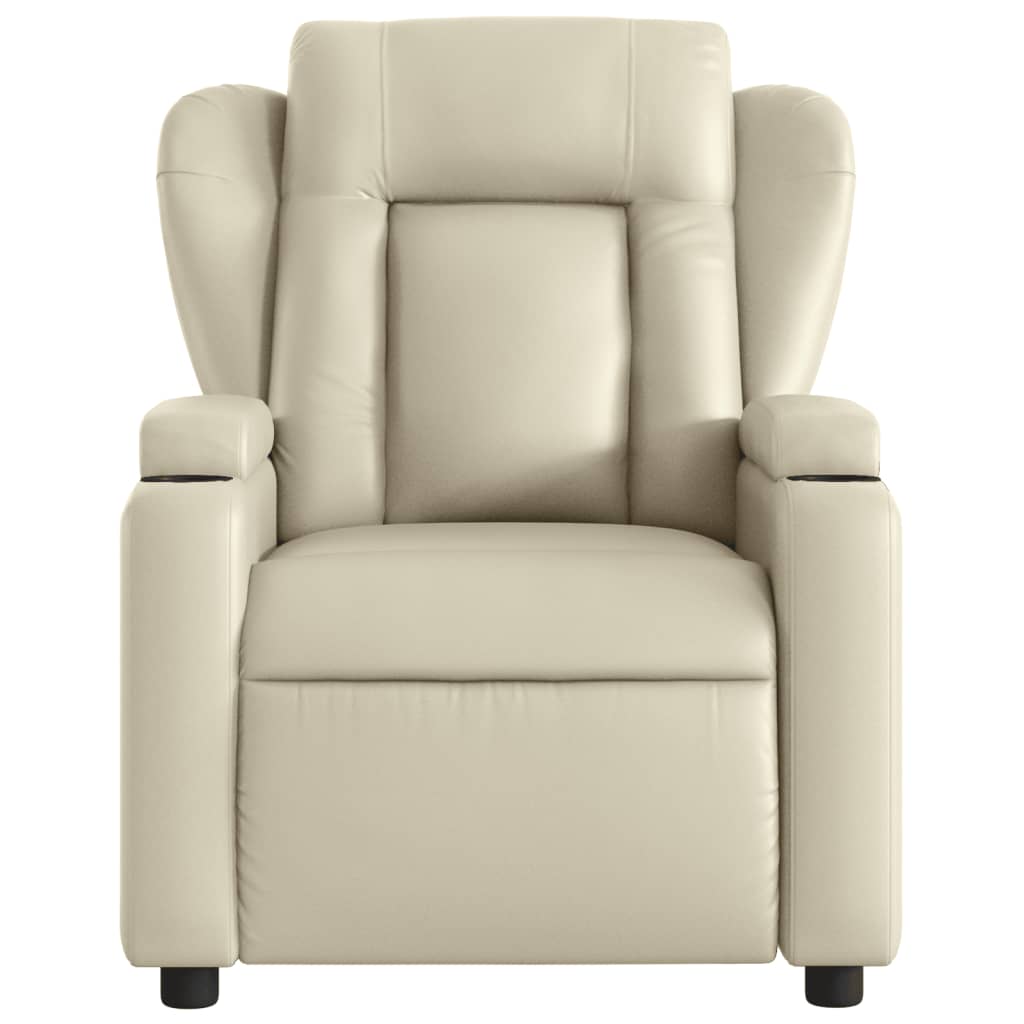 Poltrona Reclinabile Crema in Similpelle | homemem39
