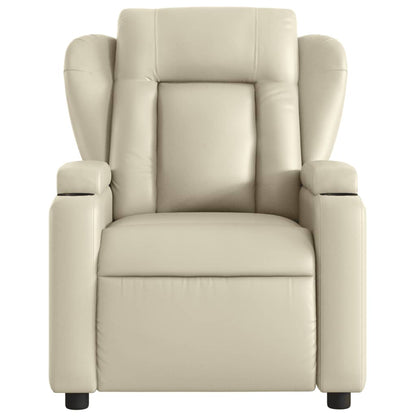 Poltrona Reclinabile Crema in Similpelle | homemem39