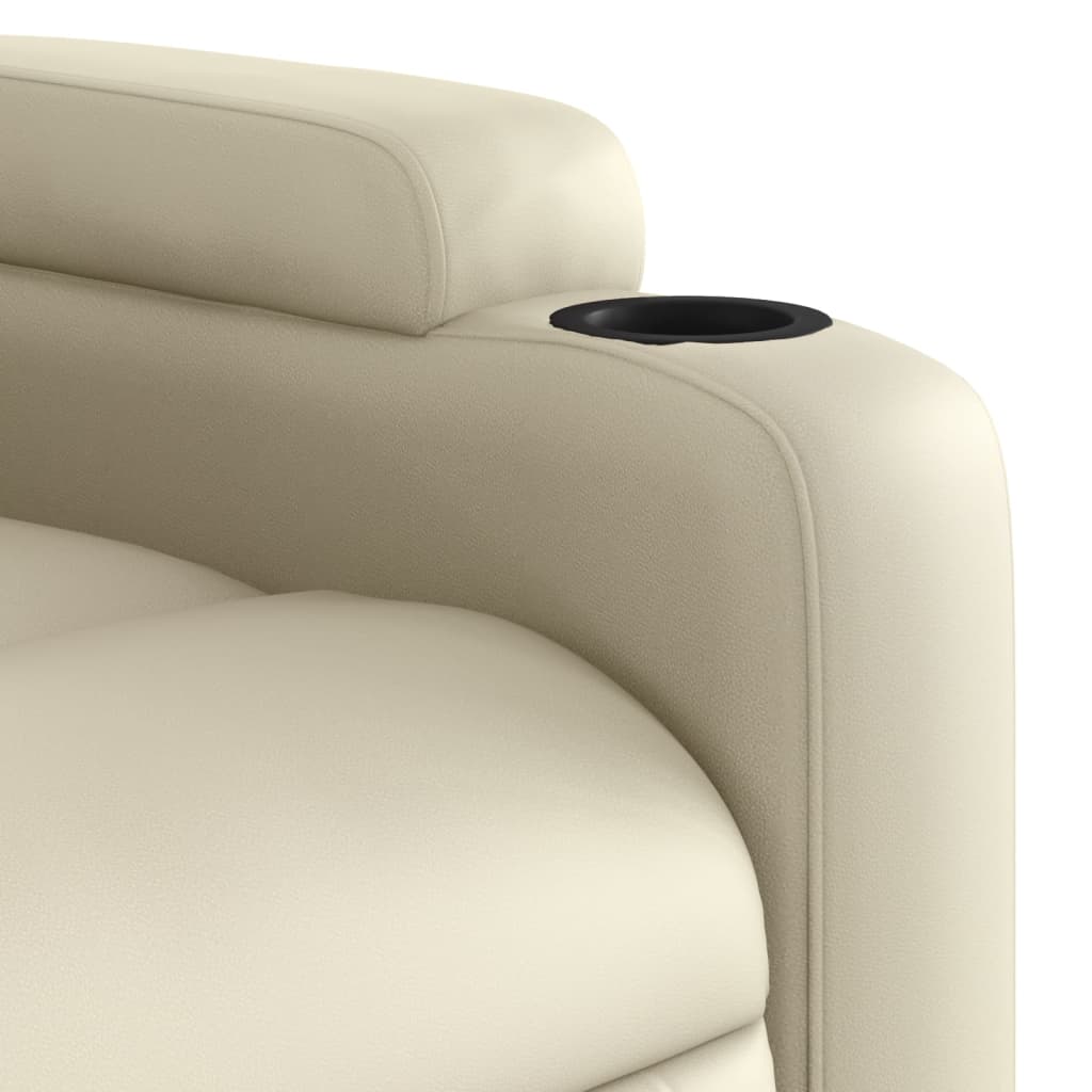 Poltrona Reclinabile Crema in Similpelle | homemem39