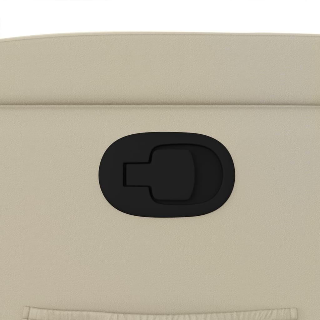 Poltrona Reclinabile Crema in Similpelle - homemem39