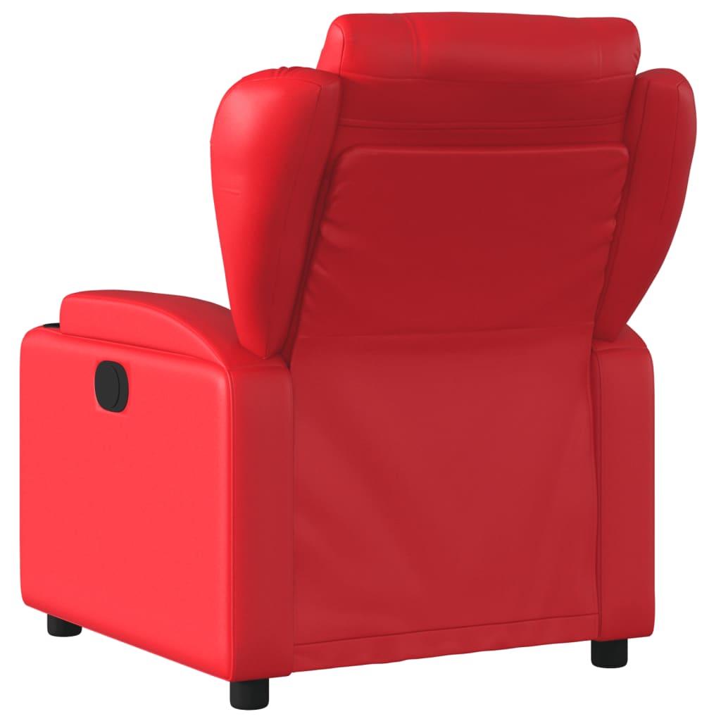 Poltrona Reclinabile Rossa in Similpelle | homemem39