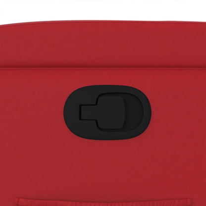 Poltrona Reclinabile Rossa in Similpelle - homemem39