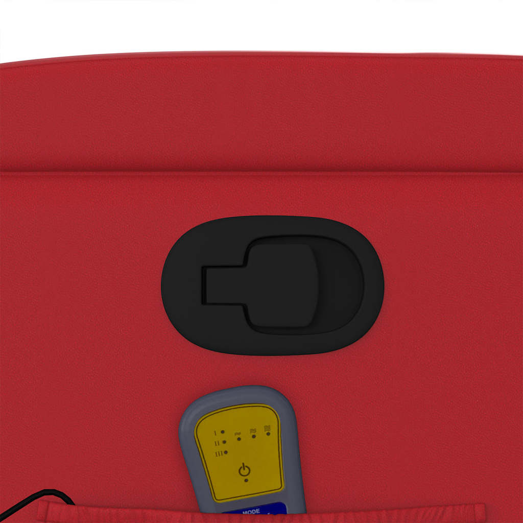 Poltrona Massaggiante Reclinabile Rossa in Similpelle - homemem39