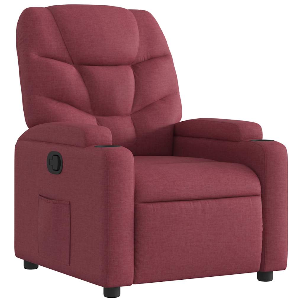 Poltrona Reclinabile in Rosso Vino