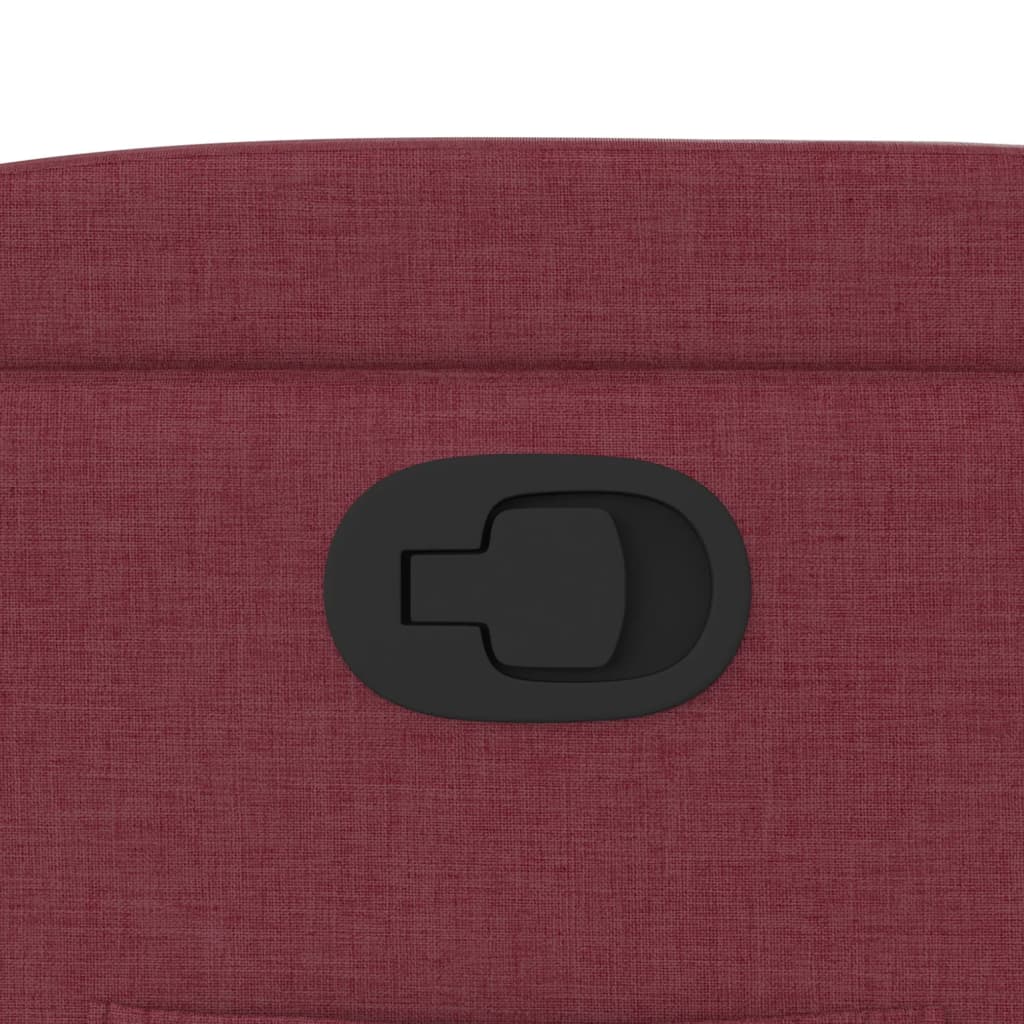 Poltrona Reclinabile in Tessuto Rosso Vino - homemem39