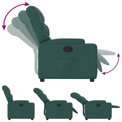 Poltrona Reclinabile in Tessuto Verde Scuro | homemem39