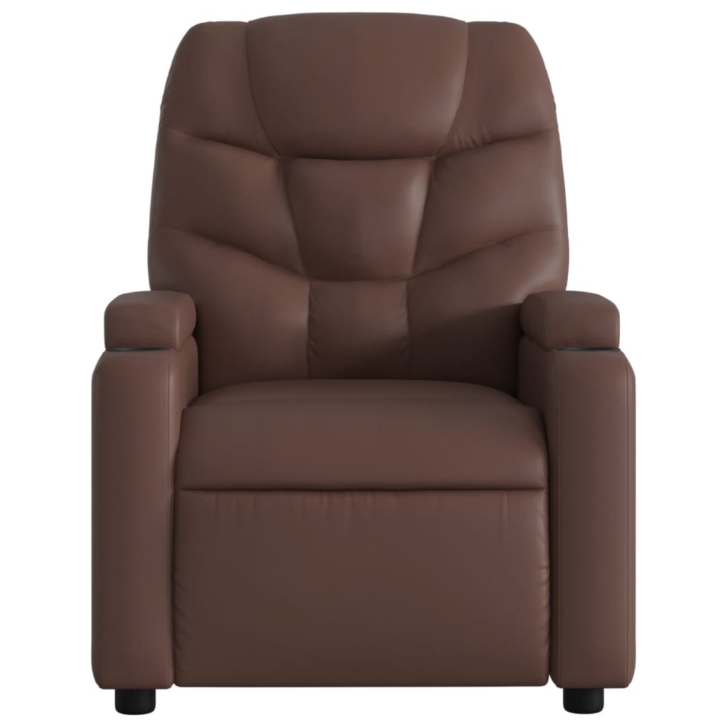 Poltrona Reclinabile Marrone in Similpelle | homemem39