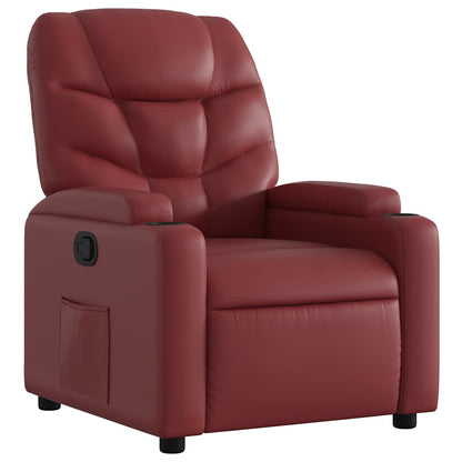Poltrona Reclinabile in Rosso Vino