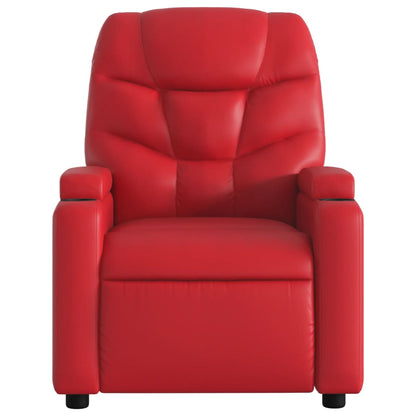 Poltrona Reclinabile Rossa in Similpelle | homemem39