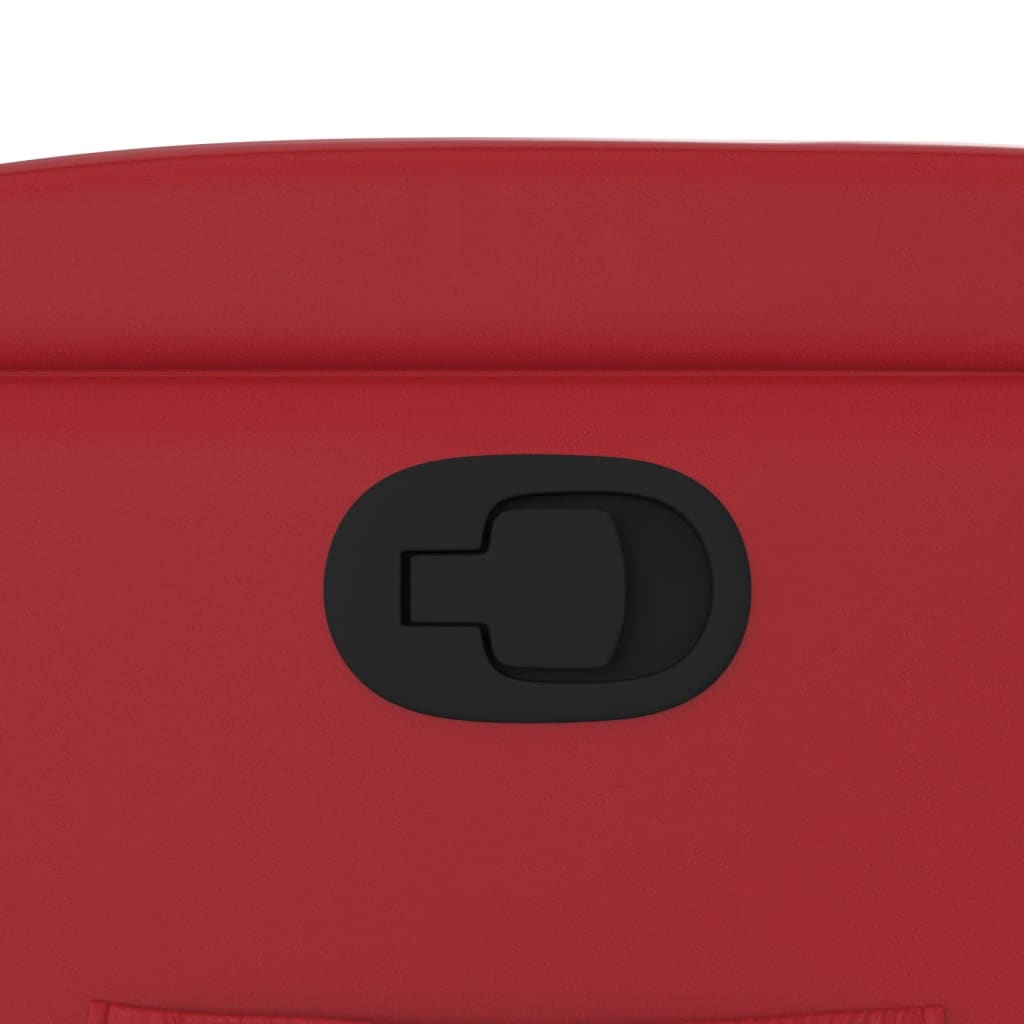 Poltrona Reclinabile Rossa in Similpelle - homemem39