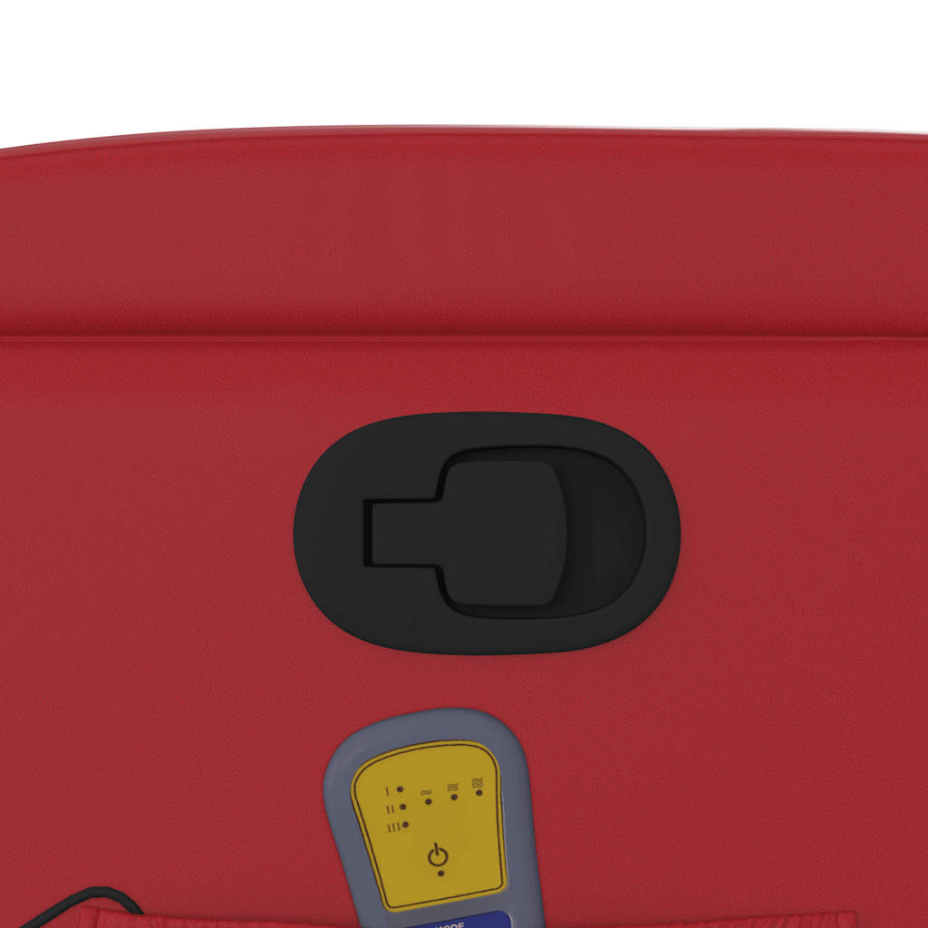 Poltrona Massaggiante Reclinabile Rossa in Similpelle - homemem39