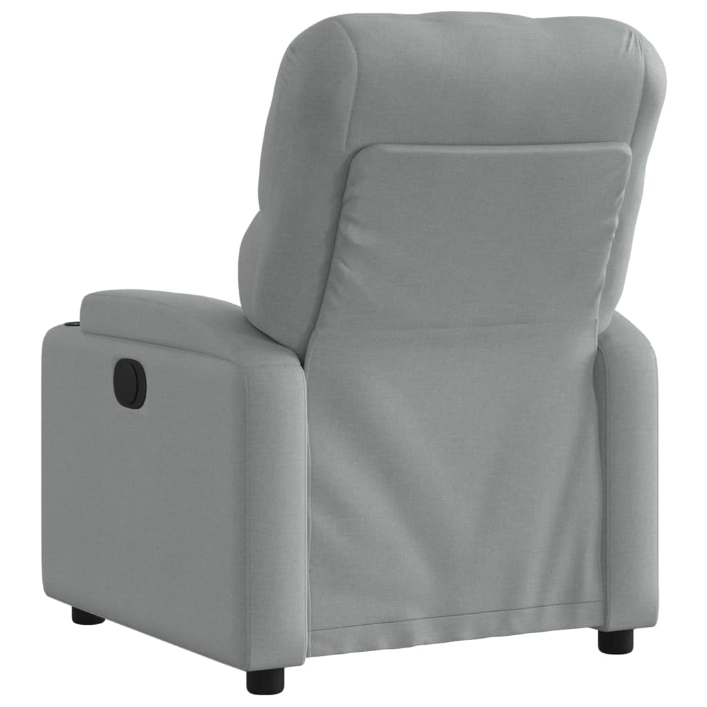 Poltrona Reclinabile in Tessuto Grigio Chiaro | homemem39