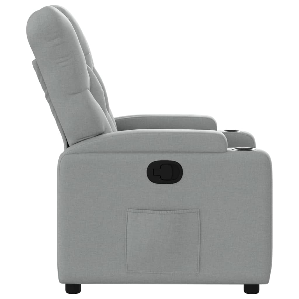 Poltrona Reclinabile in Tessuto Grigio Chiaro | homemem39