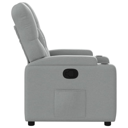 Poltrona Reclinabile in Tessuto Grigio Chiaro | homemem39